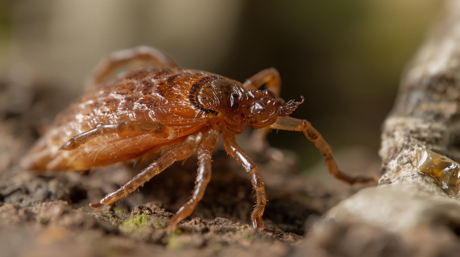 Tick on ground - flea and tick control